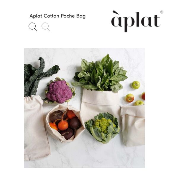 Aplat Pochette Sac Medium Wide Canvas Drawstring Bag - Honey - Picture 7 of 7